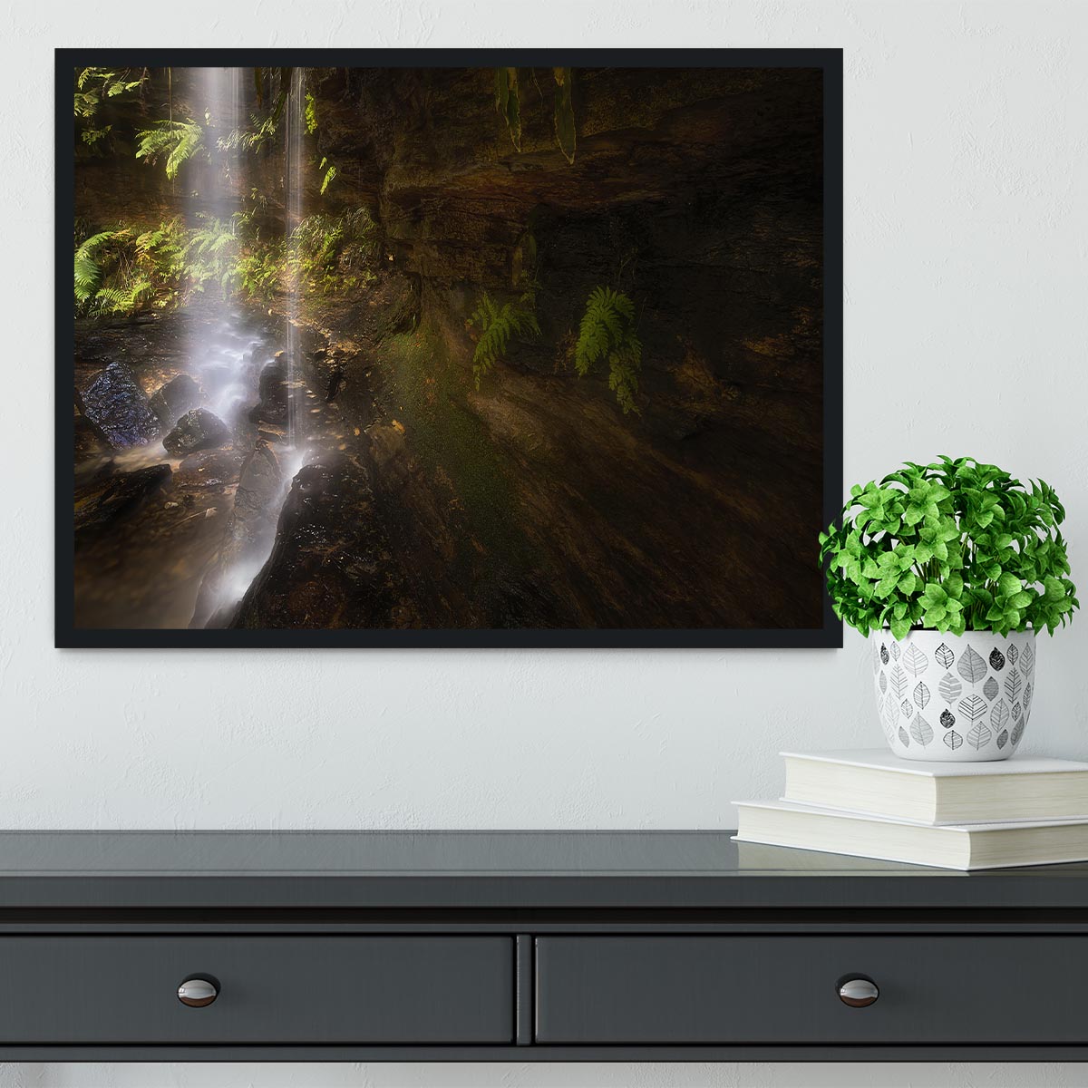 Hidden Waterfalls 2 Framed Print - Canvas Art Rocks - 2