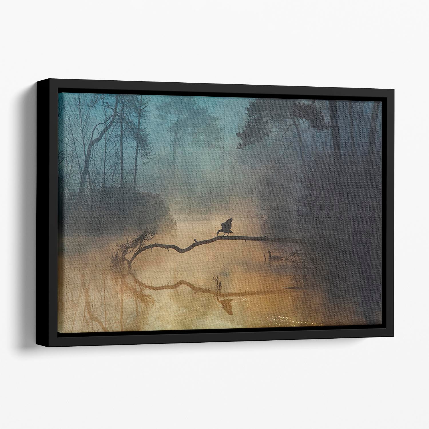 Blue Hour Floating Framed Canvas - Canvas Art Rocks - 1