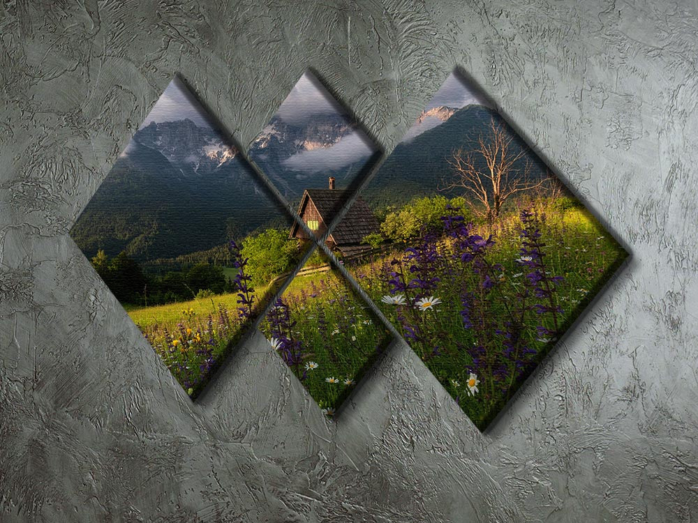 On The Meadows 4 Square Multi Panel Canvas - Canvas Art Rocks - 2