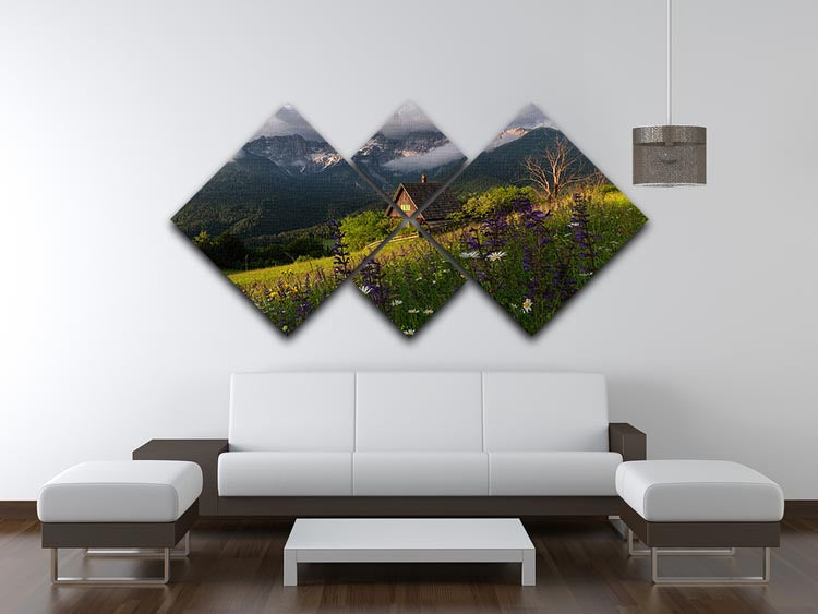 On The Meadows 4 Square Multi Panel Canvas - Canvas Art Rocks - 3