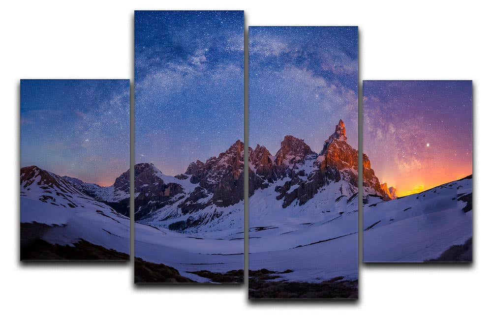 Baita Segantini Under The Night Sky 4 Split Panel Canvas - Canvas Art Rocks - 1