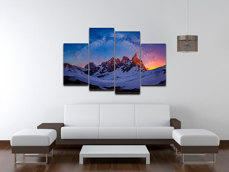 Baita Segantini Under The Night Sky 4 Split Panel Canvas - Canvas Art Rocks - 3