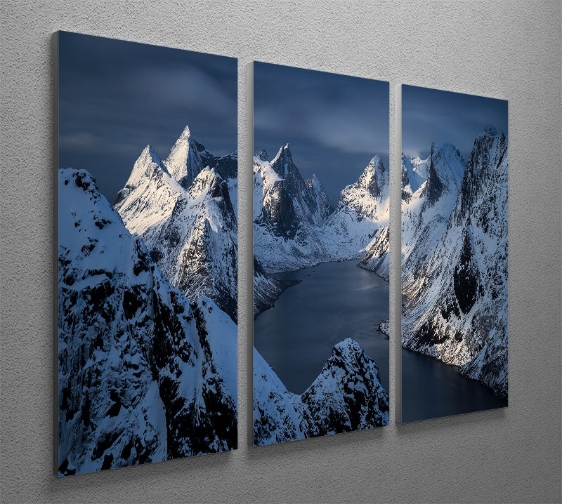 Kjerkfjorden 3 Split Panel Canvas Print - Canvas Art Rocks - 2