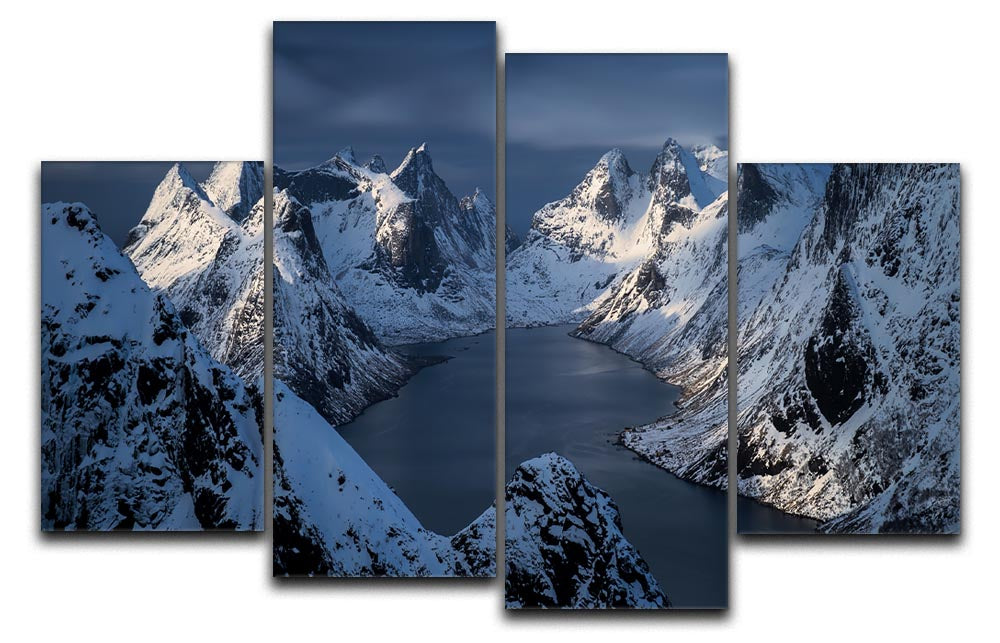 Kjerkfjorden 4 Split Panel Canvas - Canvas Art Rocks - 1
