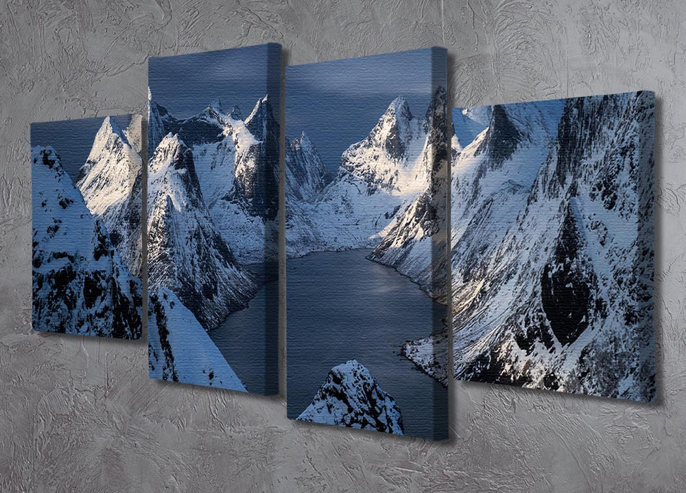 Kjerkfjorden 4 Split Panel Canvas - Canvas Art Rocks - 2