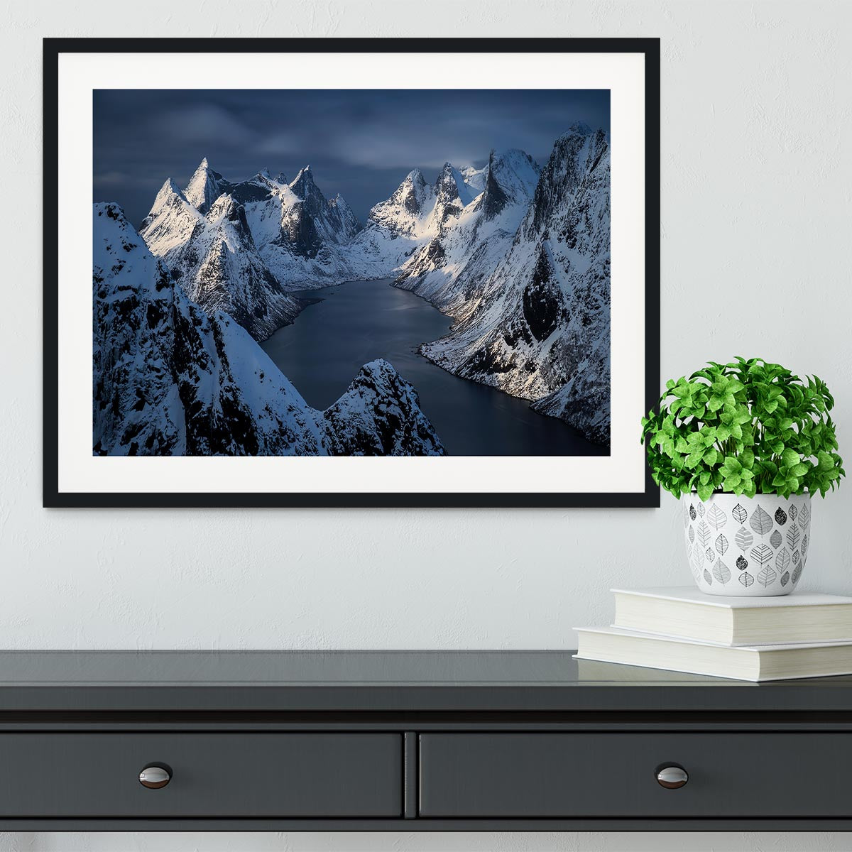 Kjerkfjorden Framed Print - Canvas Art Rocks - 1