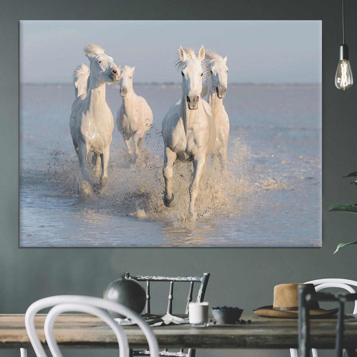Running White Horses Canvas Print or Poster - Canvas Art Rocks - 3