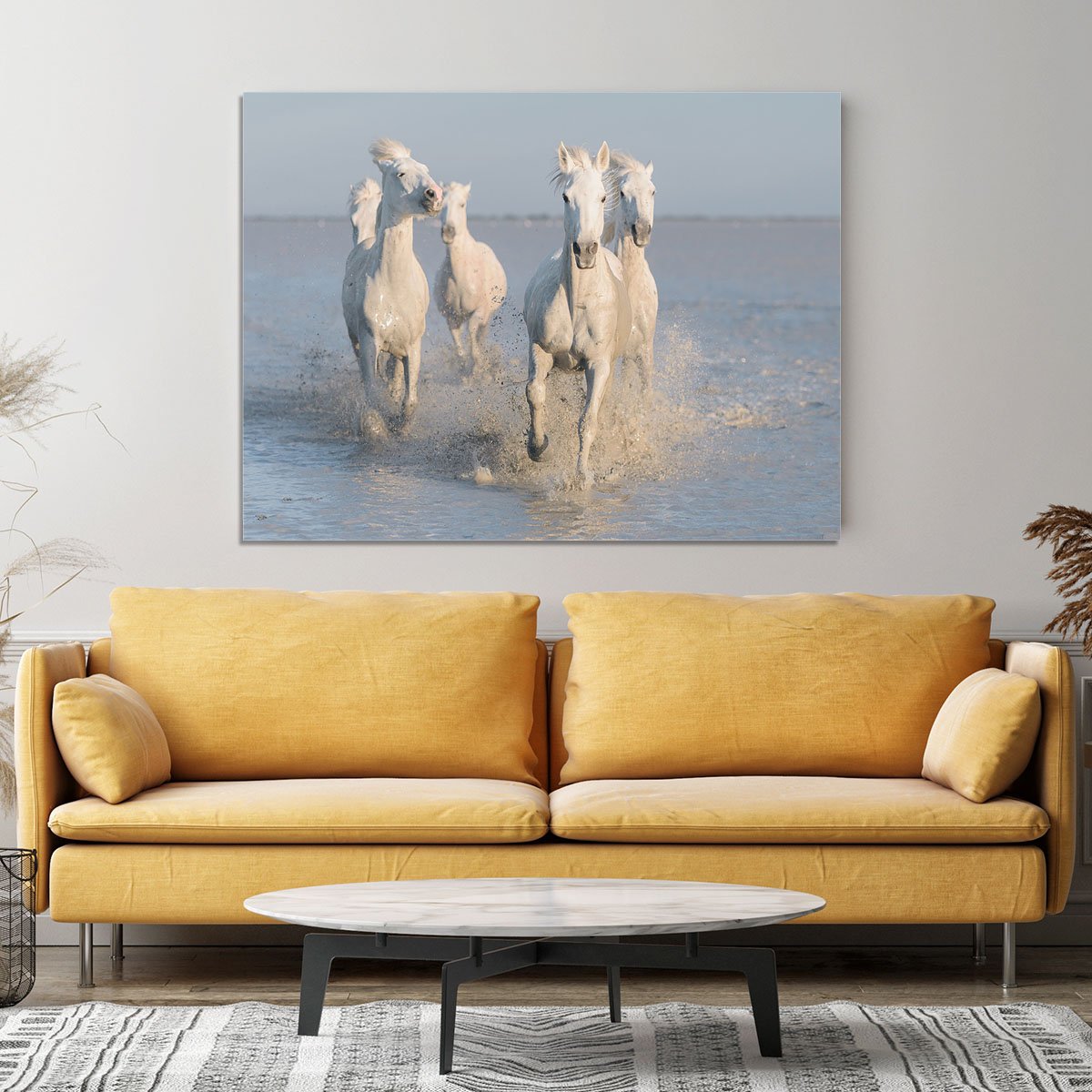 Running White Horses Canvas Print or Poster - Canvas Art Rocks - 4