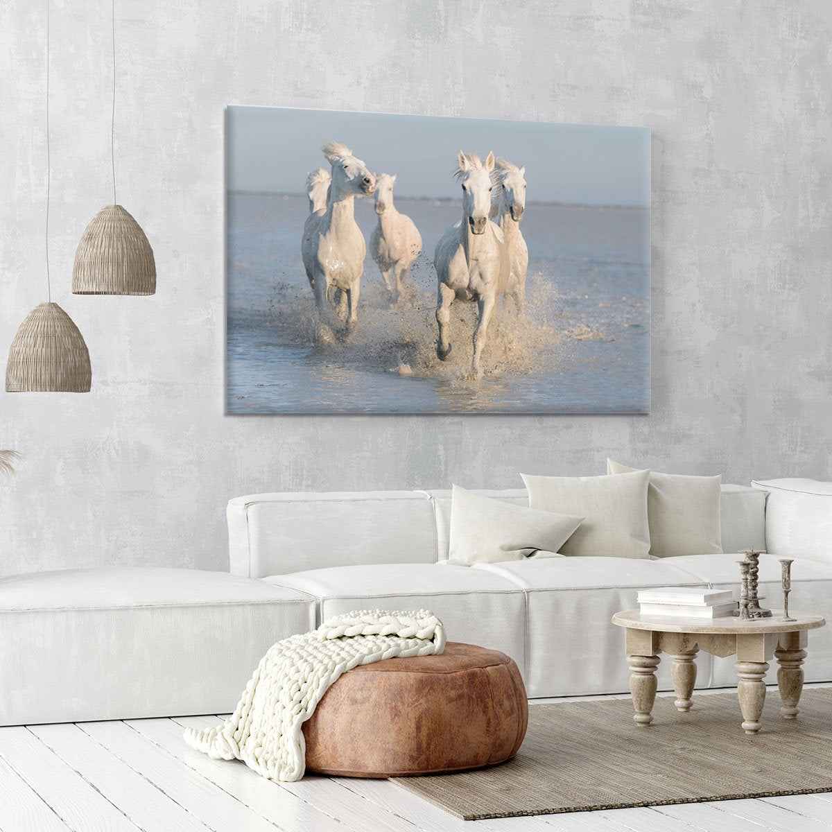 Running White Horses Canvas Print or Poster - Canvas Art Rocks - 6