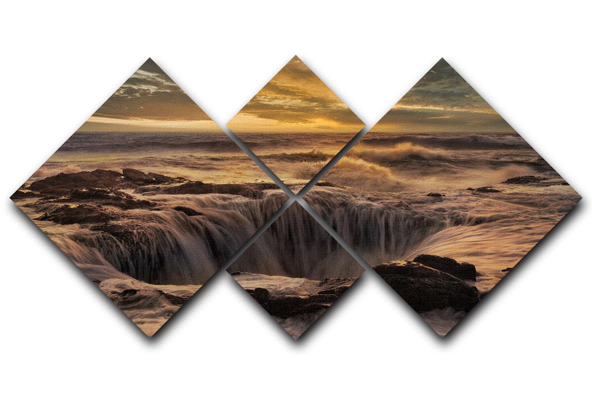 Thor's Well 4 Square Multi Panel Canvas - Canvas Art Rocks - 1