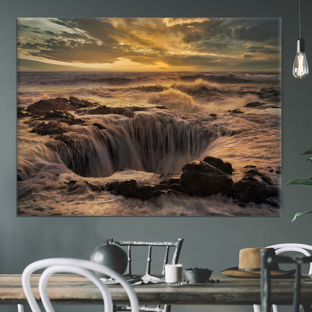Thor's Well Canvas Print or Poster - Canvas Art Rocks - 3