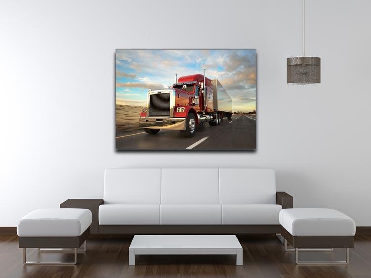 18 Wheel Red Truck Canvas Print or Poster - Canvas Art Rocks - 4