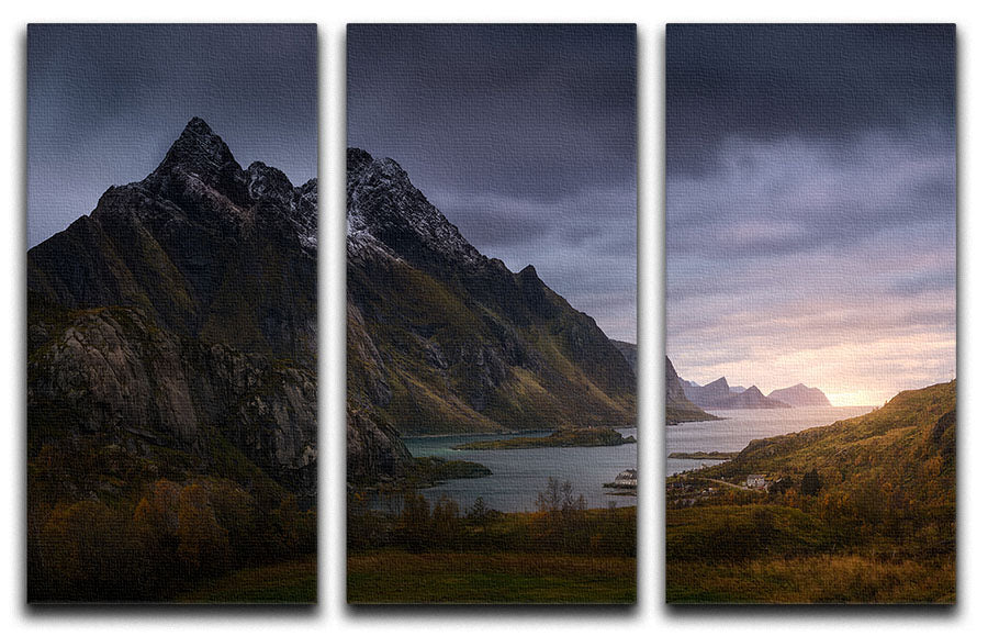 The Fjord 3 Split Panel Canvas Print - Canvas Art Rocks - 1