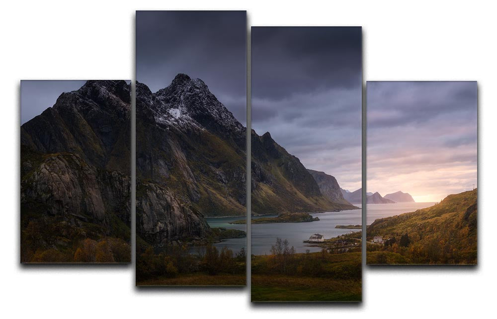 The Fjord 4 Split Panel Canvas - Canvas Art Rocks - 1