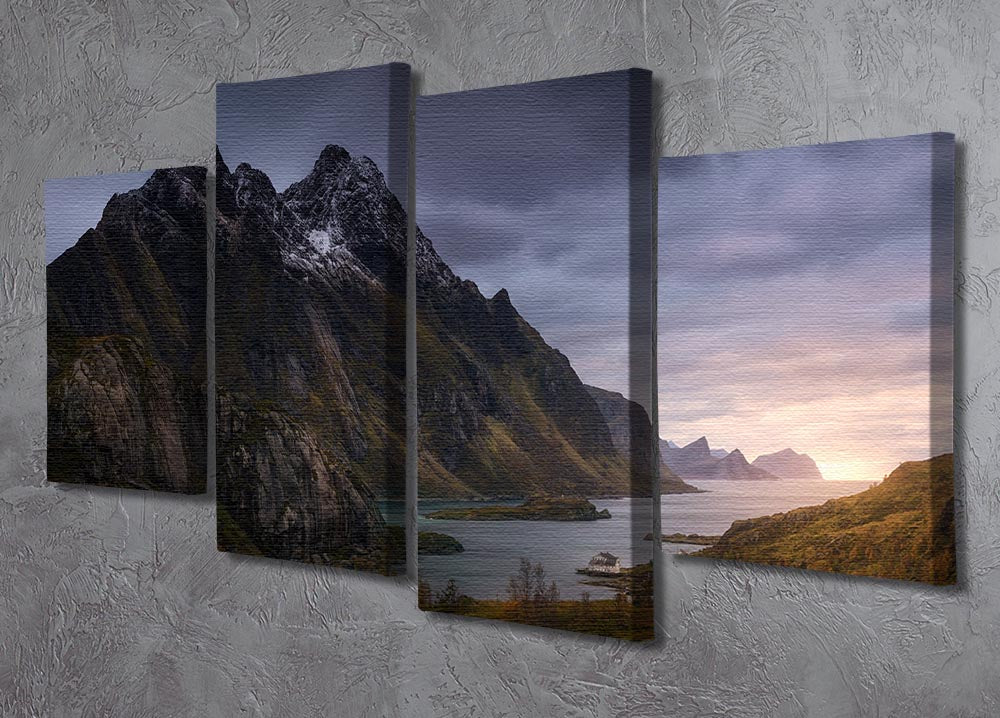 The Fjord 4 Split Panel Canvas - Canvas Art Rocks - 2
