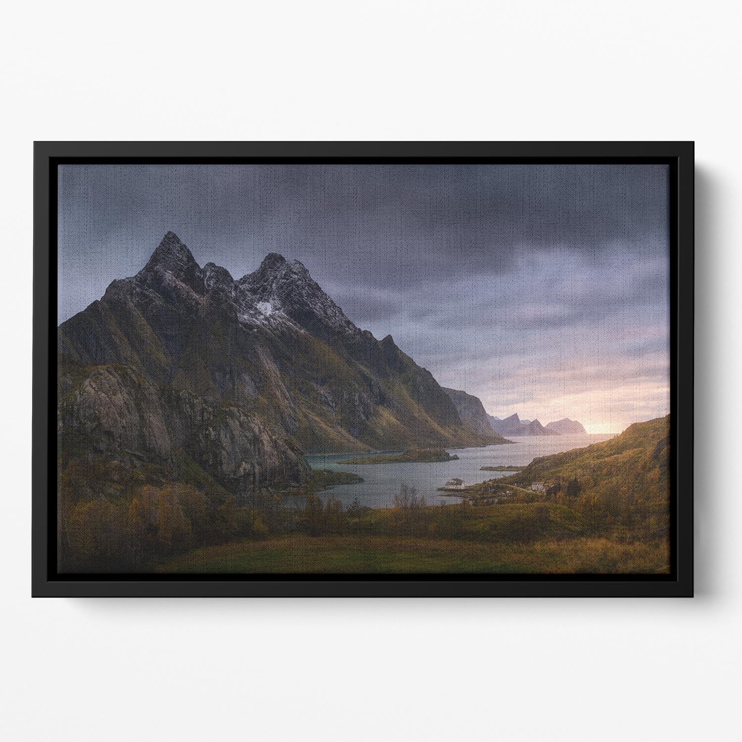 The Fjord Floating Framed Canvas - Canvas Art Rocks - 2