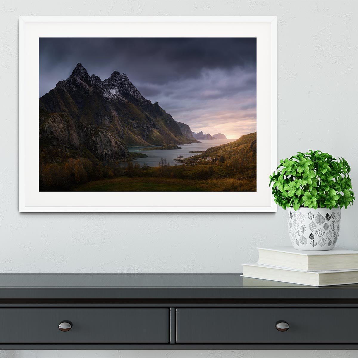 The Fjord Framed Print - Canvas Art Rocks - 5