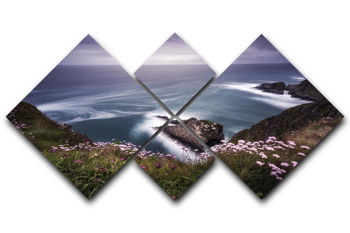 On The Edge Of The Cliff 4 Square Multi Panel Canvas - Canvas Art Rocks - 1