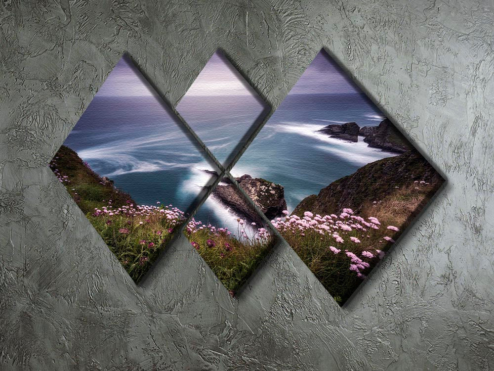 On The Edge Of The Cliff 4 Square Multi Panel Canvas - Canvas Art Rocks - 2