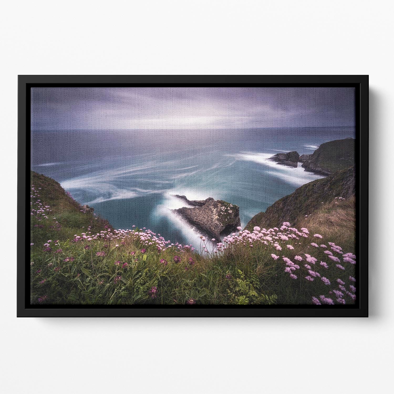 On The Edge Of The Cliff Floating Framed Canvas - Canvas Art Rocks - 2