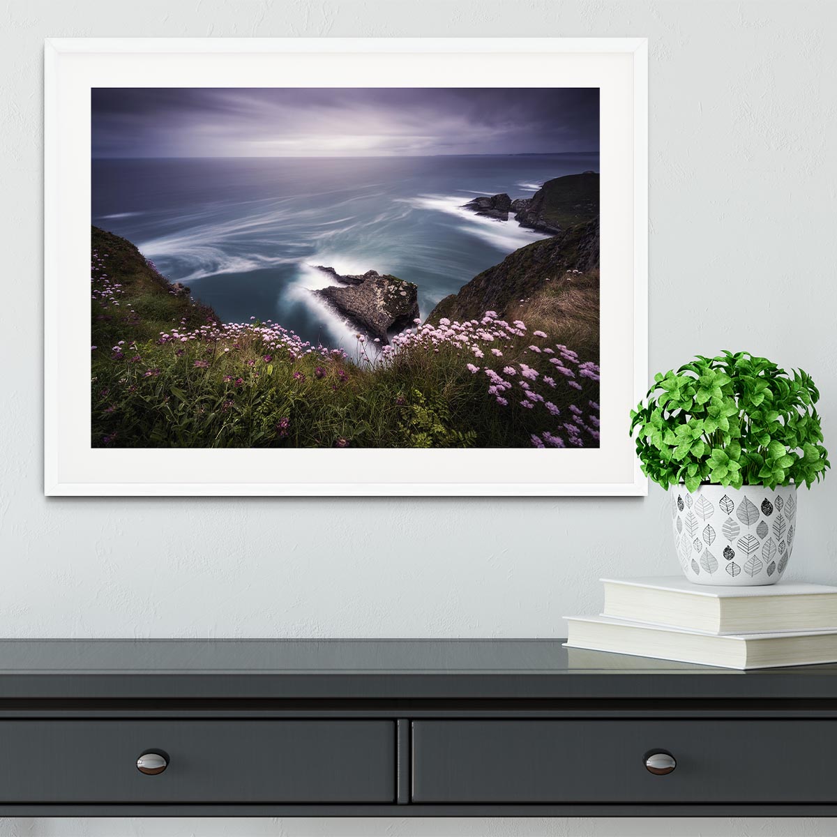 On The Edge Of The Cliff Framed Print - Canvas Art Rocks - 5