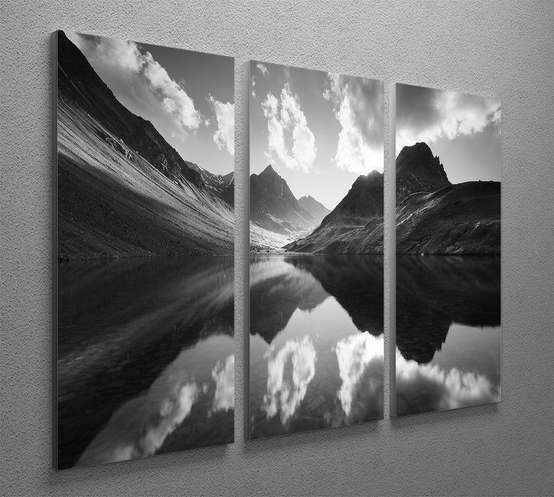 Mountain Reflection 3 Split Panel Canvas Print - Canvas Art Rocks - 2