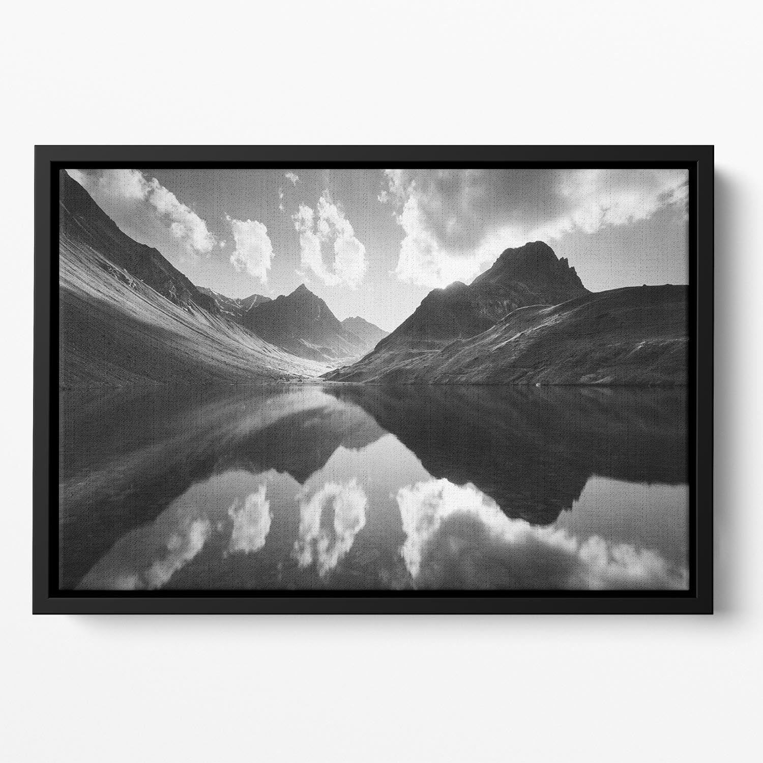 Mountain Reflection Floating Framed Canvas - Canvas Art Rocks - 2