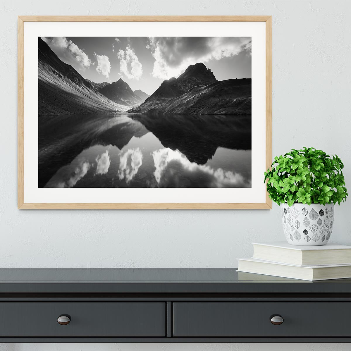 Mountain Reflection Framed Print - Canvas Art Rocks - 3