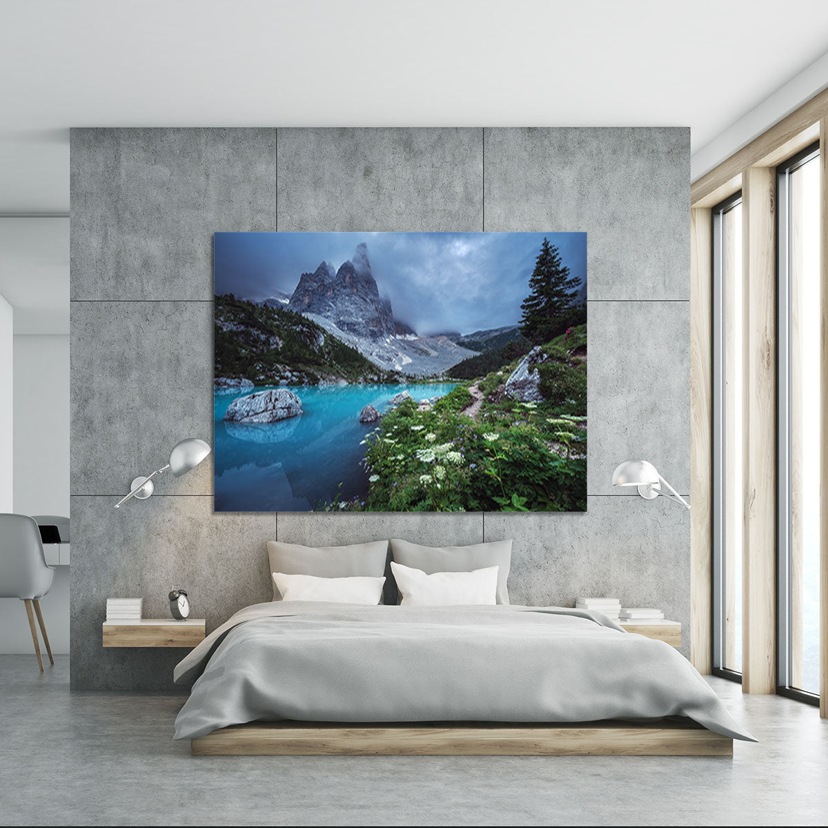 Veneto Lago Di Sorapis Panorama Canvas Print or Poster - Canvas Art Rocks - 5