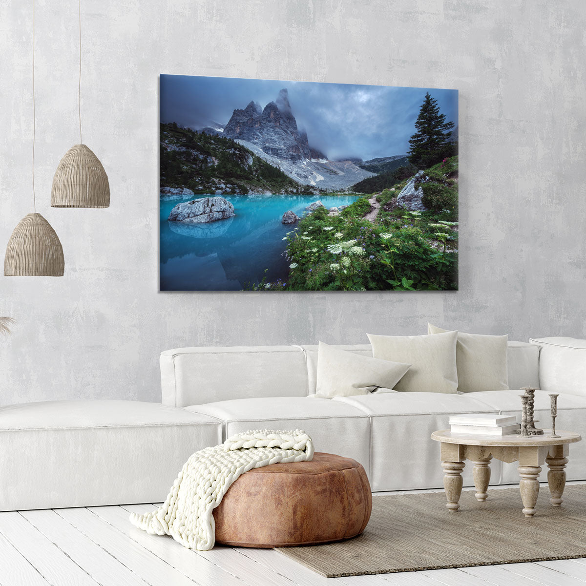 Veneto Lago Di Sorapis Panorama Canvas Print or Poster - Canvas Art Rocks - 6