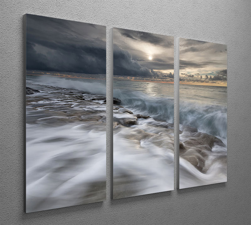Action In Sea 3 Split Panel Canvas Print - Canvas Art Rocks - 2
