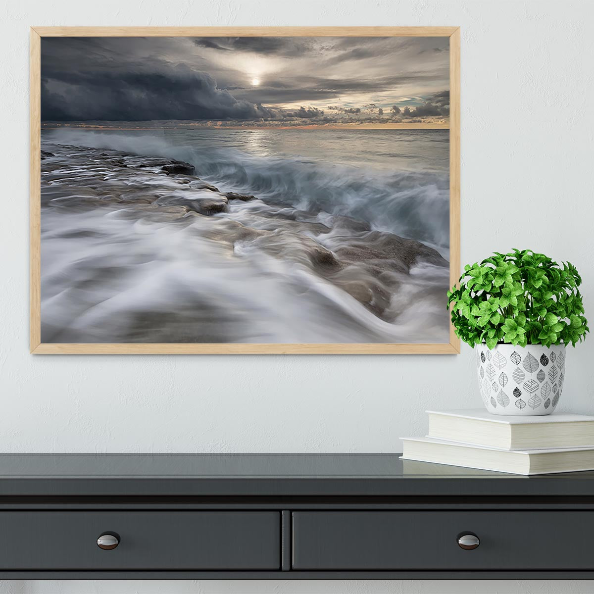 Action In Sea Framed Print - Canvas Art Rocks - 4