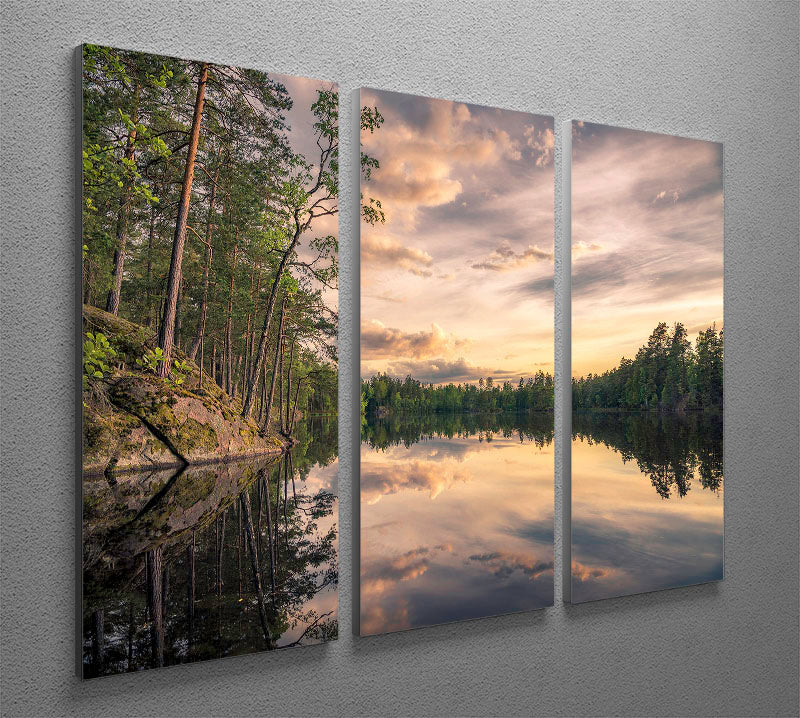 Lake Tarmsjapn Sweden 3 Split Panel Canvas Print - Canvas Art Rocks - 2
