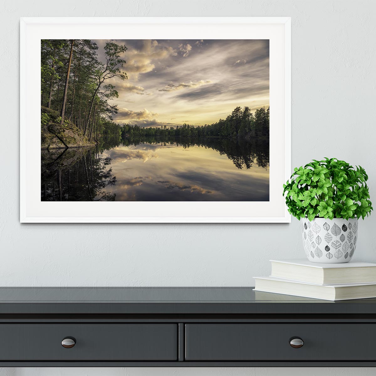 Lake Tarmsjapn Sweden Framed Print - Canvas Art Rocks - 5