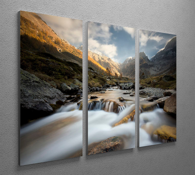 Autumn In The Alps 3 Split Panel Canvas Print - Canvas Art Rocks - 2