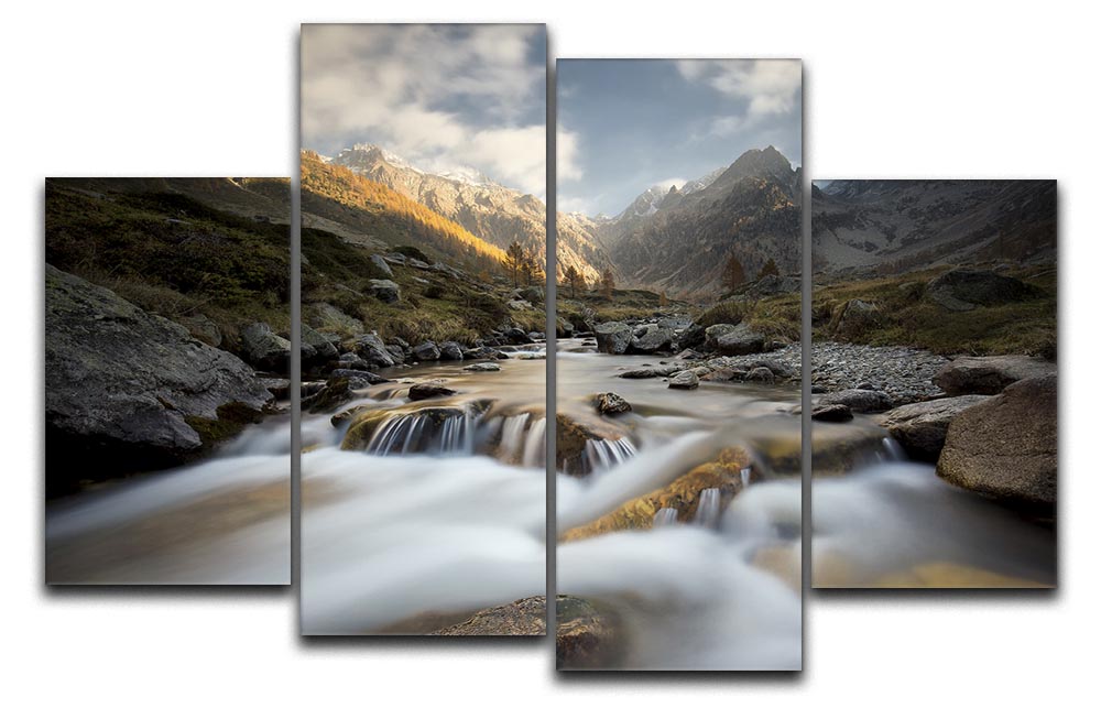 Autumn In The Alps 4 Split Panel Canvas - Canvas Art Rocks - 1