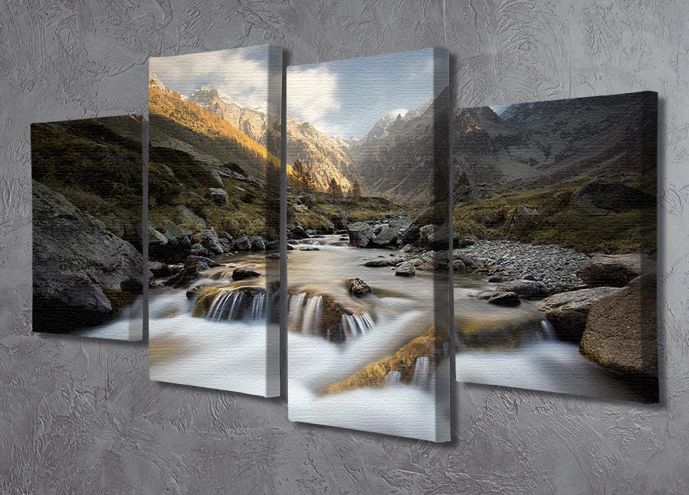 Autumn In The Alps 4 Split Panel Canvas - Canvas Art Rocks - 2