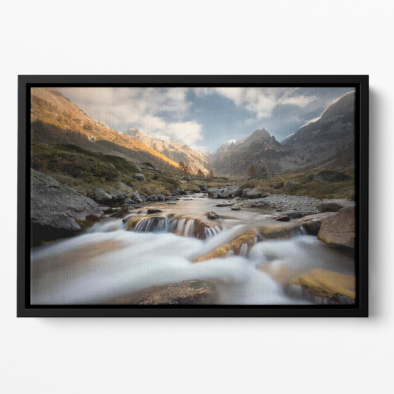 Autumn In The Alps Floating Framed Canvas - Canvas Art Rocks - 2