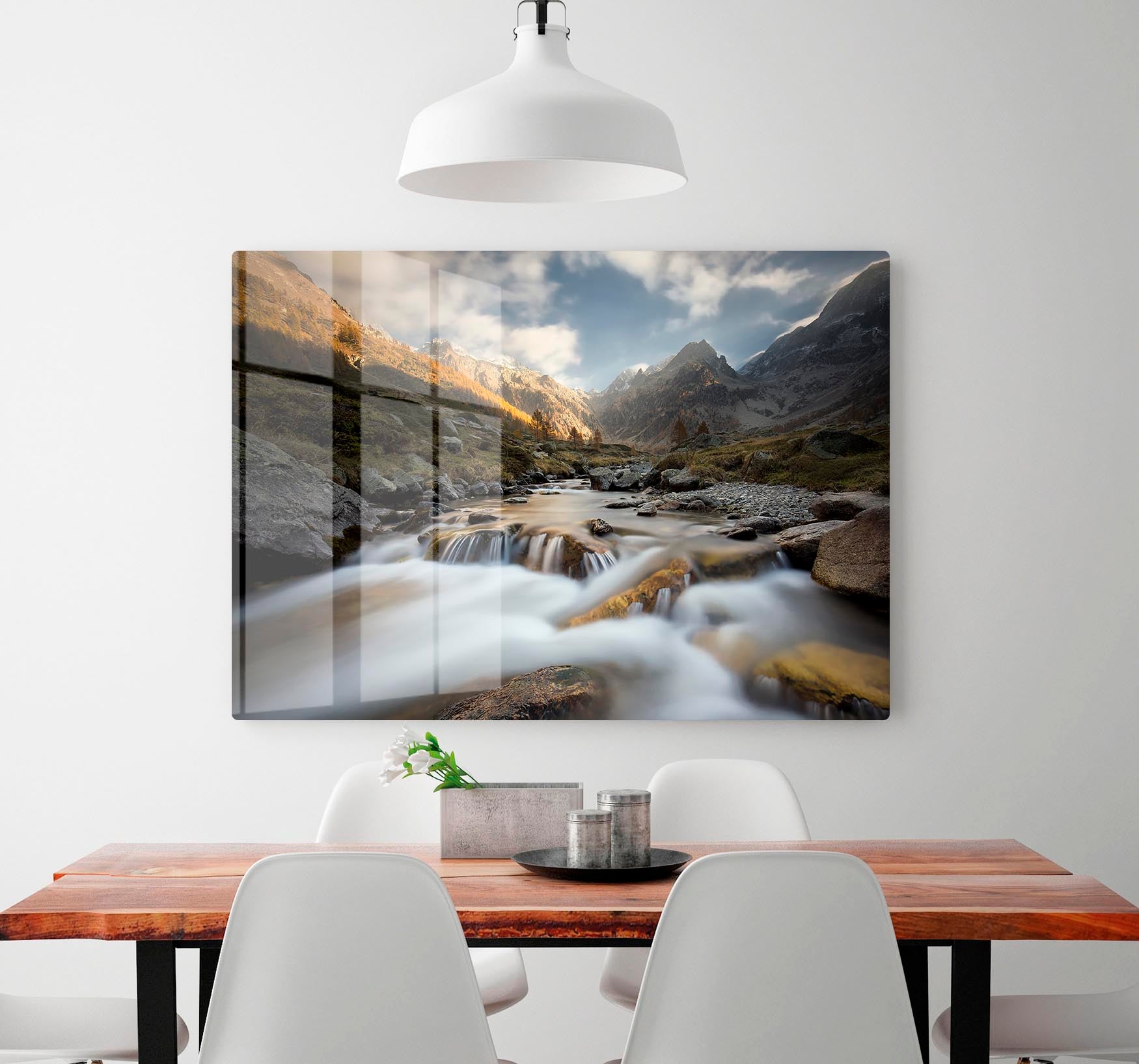 Autumn In The Alps HD Metal Print - Canvas Art Rocks - 2