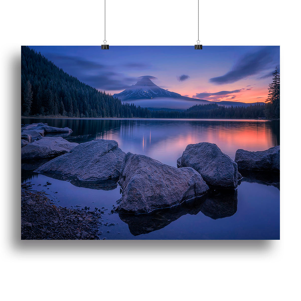 Twilight At Trillium Lake Canvas Print or Poster - Canvas Art Rocks - 2