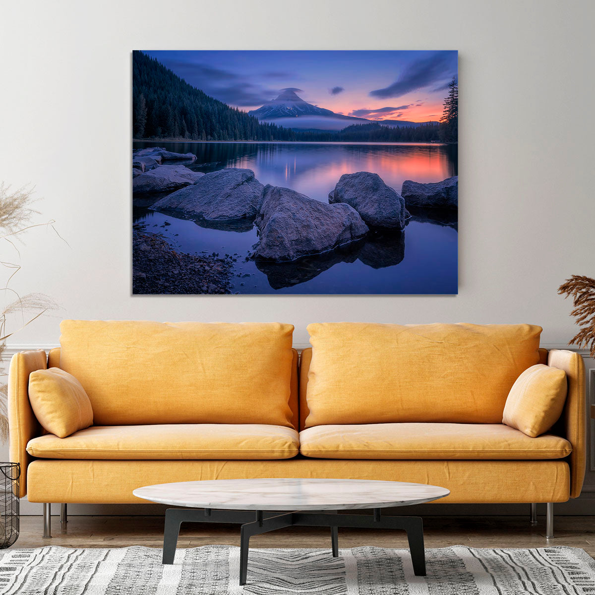 Twilight At Trillium Lake Canvas Print or Poster - Canvas Art Rocks - 4