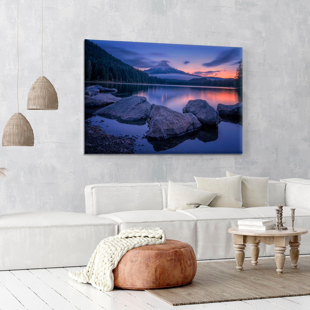 Twilight At Trillium Lake Canvas Print or Poster - Canvas Art Rocks - 6