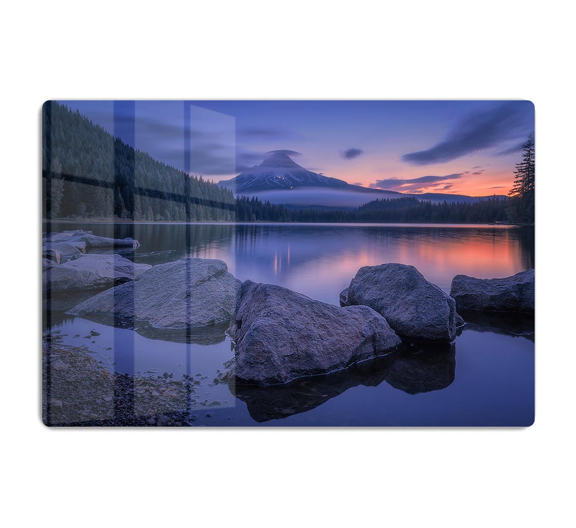 Twilight At Trillium Lake HD Metal Print - Canvas Art Rocks - 1