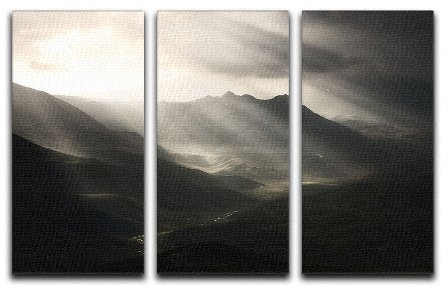 Sun Rays Mood 3 Split Panel Canvas Print - Canvas Art Rocks - 1