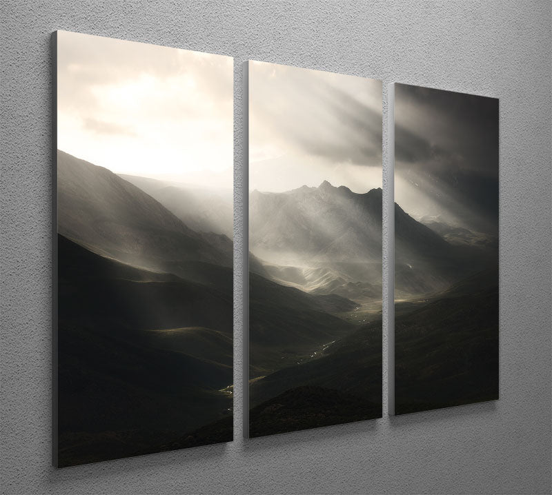 Sun Rays Mood 3 Split Panel Canvas Print - Canvas Art Rocks - 2
