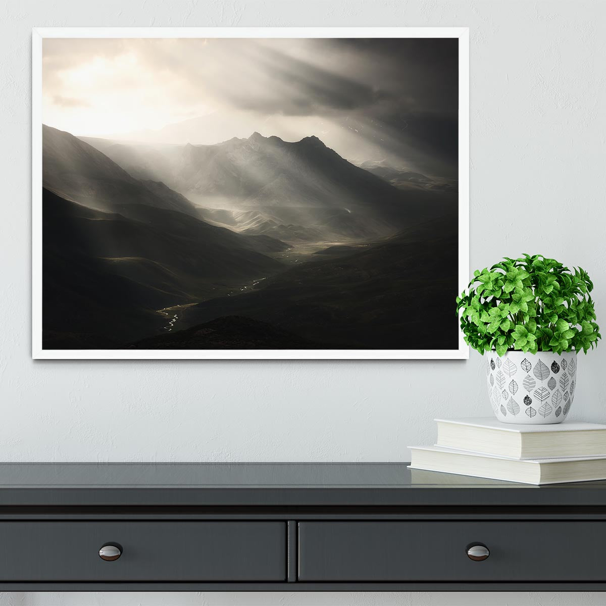 Sun Rays Mood Framed Print - Canvas Art Rocks -6