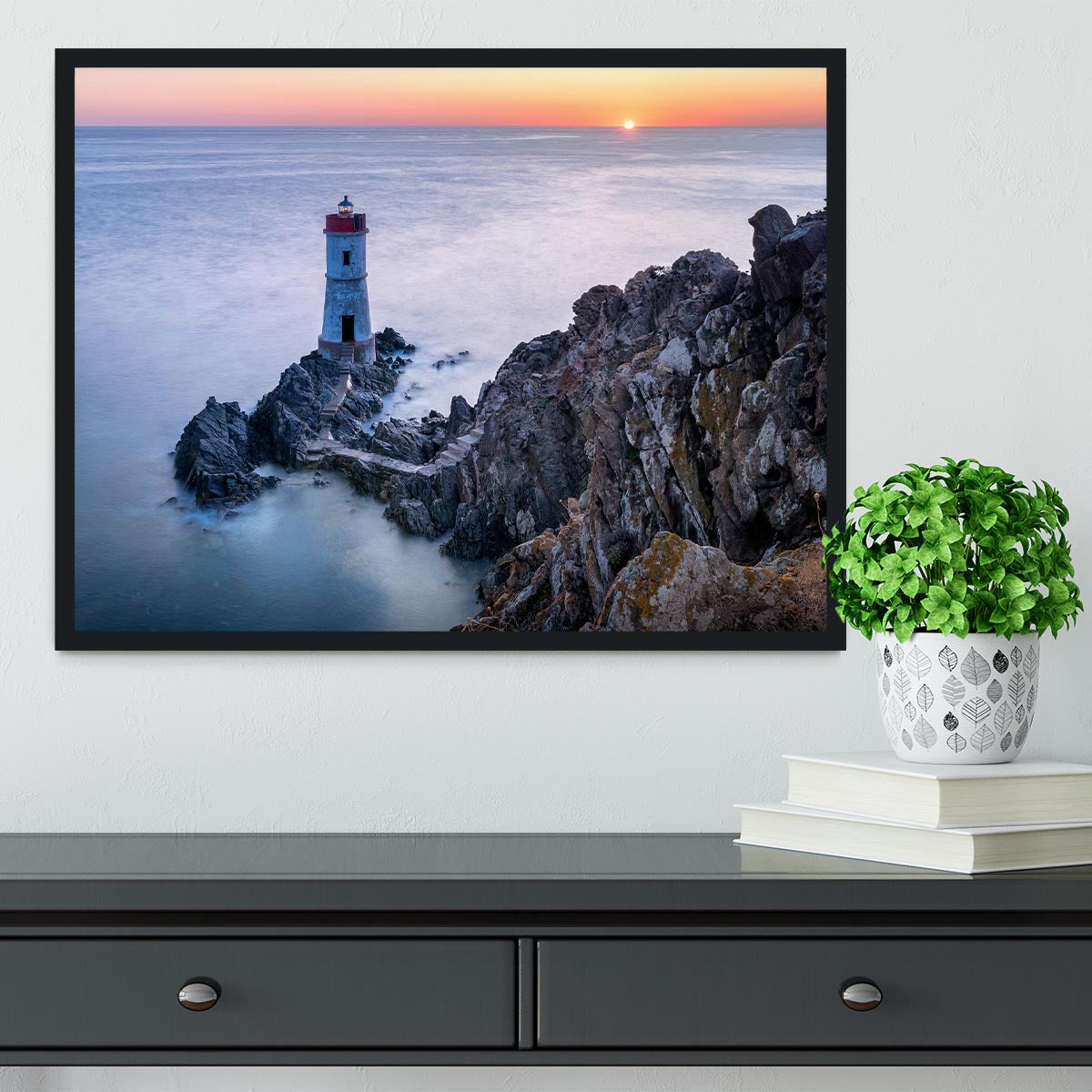 Two Lights Framed Print - Canvas Art Rocks - 2