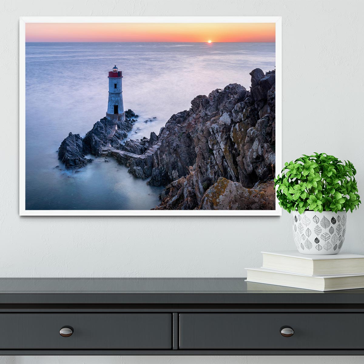 Two Lights Framed Print - Canvas Art Rocks -6