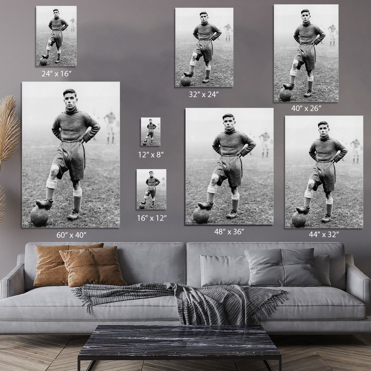 1930s Footballer Canvas Print or Poster - Canvas Art Rocks - 7