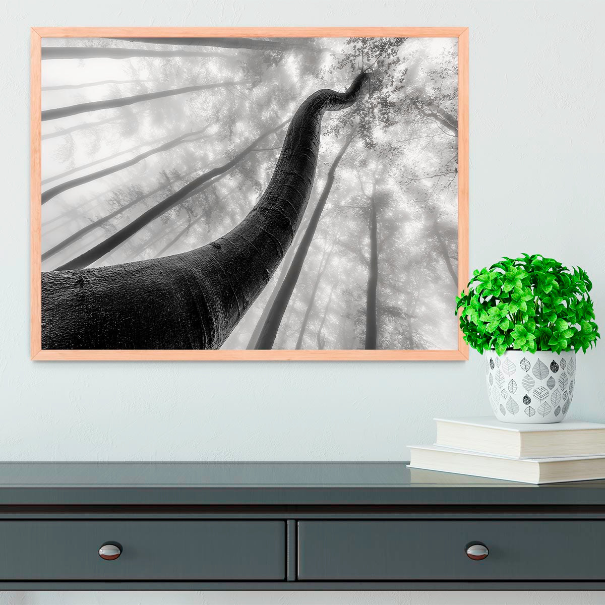 Tree Shapes Framed Print - Canvas Art Rocks - 4